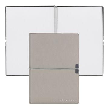 HUGO BOSS Notizblock A6 Elegance Storyline Grey Plain
