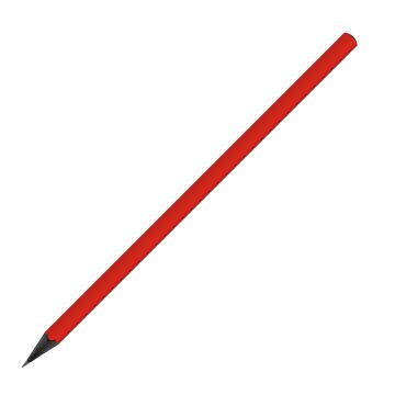 DesignbleistiftdreikantschwarzdurchgefärbtfarbigFSClight red