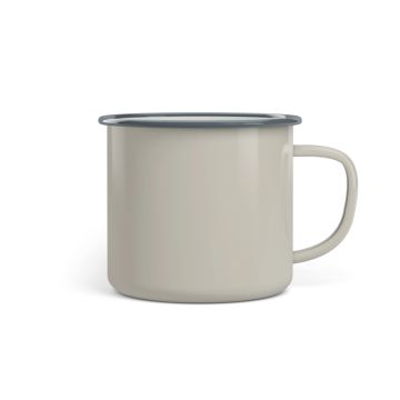 Emaille Tasse Promo 8 cm Creamy beige