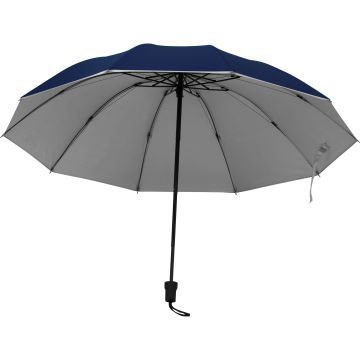 Taschenschirm aus Pongee mit silbernem Innenteil