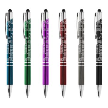 Paragon Kugelschreiber metallic mit Stylus und 360° Gravur
