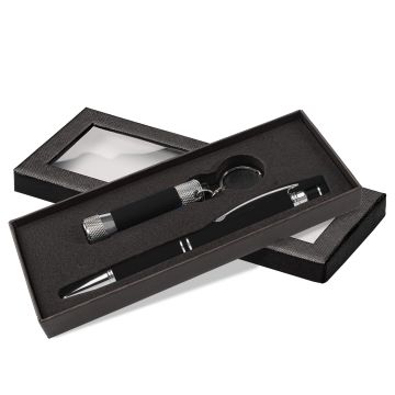 Diamond Kugelschreiber mit Davis LED-Taschenlampe Geschenkset