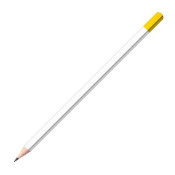 Staedtler Bleistift weiß mit farbiger Tauchkappe Sechskant (eckig)