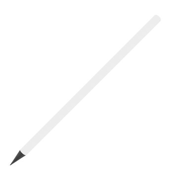 Designbleistift rund bunt durchgefärbt, weiß matt grey