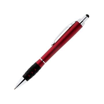 Curvo Kugelschreiber rot mit LED Logo