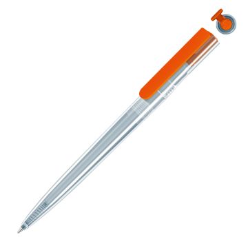 RECYCLED PET PEN switch transparent KG, orange
