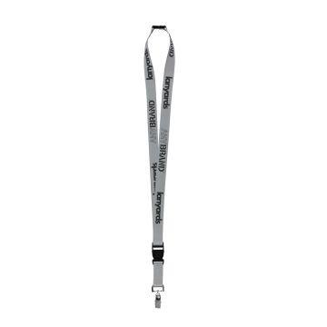 Schlüsselband - Lanyard mit Bulldog Stahlclip, Sicherheitsverschluss und Trennclip