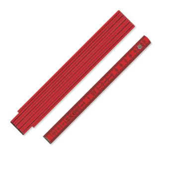 Zollstock aus Holz B400 2m in dunkelrot
