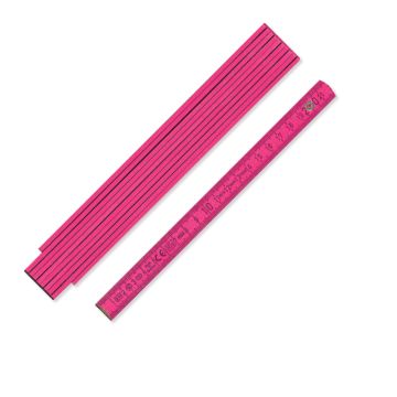 Zollstock aus Holz B400 2m in pink