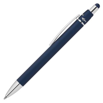 Alina Soft Touch Metallkugelschreiber mit Spinner und Stylus dunkelblau Alina Soft Touch Metallkugelschreiber mit Spinner und Stylus dunkelblau