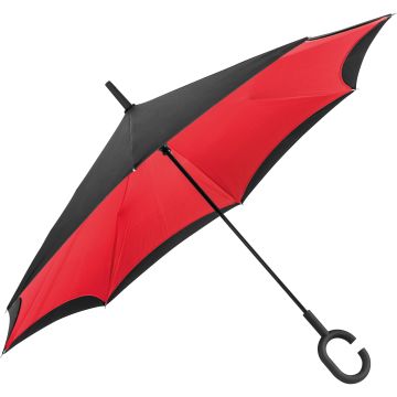 Umklappbarer Regenschirm aus 190T Pongee mit Griff zum Einhängen am Handgelenk Umklappbarer Regenschirm aus 190T Pongee mit Griff zum Einhängen am Handgelenk