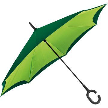 Umklappbarer Regenschirm aus 190T Pongee mit Griff zum Einhängen am Handgelenk Umklappbarer Regenschirm aus 190T Pongee mit Griff zum Einhängen am Handgelenk