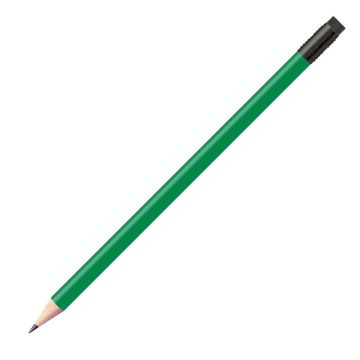 Staedtler Bleistift dunkelgrün, rund mit schwarzer Zwinge und schwarzem Radiertip Staedtler Bleistift dunkelgrün, rund mit schwarzer Zwinge und schwarzem Radiertip