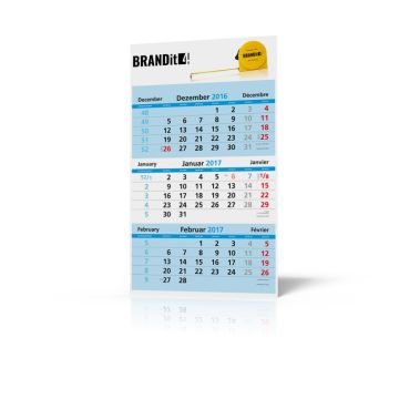 3 in 1 Monatskalender Standard blau 3 in 1 Monatskalender Standard blau