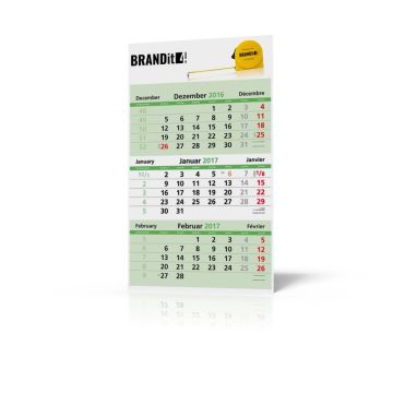 3 in 1 Monatskalender Standard grün 3 in 1 Monatskalender Standard grün