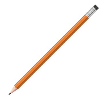 Staedtler Bleistift orange, eckig mit Zwinge und Radiertip Staedtler Bleistift orange, eckig mit Zwinge und Radiertip