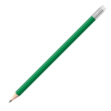 Staedtler Bleistift dunkelgrün, eckig mit Zwinge und Radiertip Staedtler Bleistift dunkelgrün, eckig mit Zwinge und Radiertip