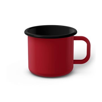 Emaille Tasse 8 cm, schwarzer Rand, Innenfarbe schwarz, (Klassiker) Emaille Tasse 8 cm, schwarzer Rand, Innenfarbe schwarz, (Klassiker)