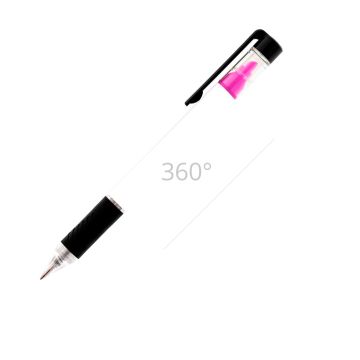 Duett 2in1 Kugelschreiber mit pinkem Textmarker und 360° Rundumdruck schwarz Duett 2in1 Kugelschreiber mit pinkem Textmarker und 360° Rundumdruck schwarz