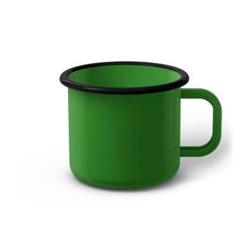 Emaille Tasse 8 cm hellgrün, schwarzer Rand, Innenfarbe hellgrün, (Klassiker) Emaille Tasse 8 cm hellgrün, schwarzer Rand, Innenfarbe hellgrün, (Klassiker)