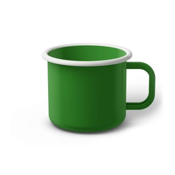 Emaille Tasse 8 cm hellgrün, weißer Rand, Innenfarbe hellgrün, (Klassiker) Emaille Tasse 8 cm hellgrün, weißer Rand, Innenfarbe hellgrün, (Klassiker)