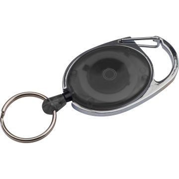 Schlüsselanhänger mit Karabiner und ausziehbarem Schlüsselring Schlüsselanhänger mit Karabiner und ausziehbarem Schlüsselring