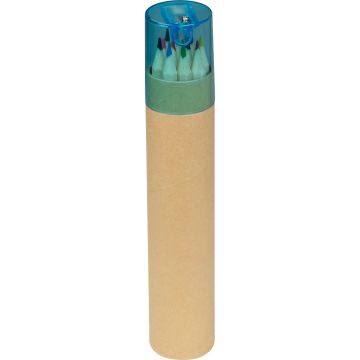 12 Buntstifte in einem Pappköcher 12 Buntstifte in einem Pappköcher