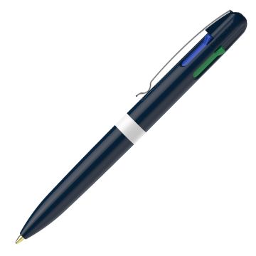 Schneider Take 4 Promo Vier-Schreibfarben Kugelschreiber blau / weiß Schneider Take 4 Promo Vier-Schreibfarben Kugelschreiber blau / weiß