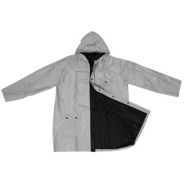 Zweifarbige phthalatfreie Wende Regenjacke aus PVC Zweifarbige phthalatfreie Wende Regenjacke aus PVC