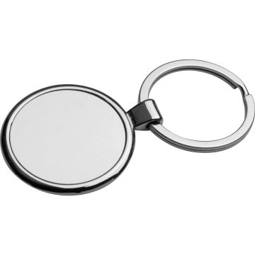 Metall Schlüsselanhänger, rund mit glänzendem Innenteil Metall Schlüsselanhänger, rund mit glänzendem Innenteil