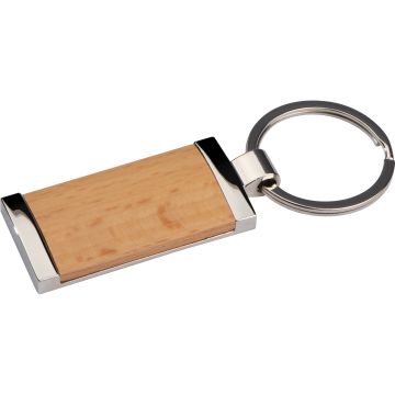 Schlüsselanhänger mit Holzstück Schlüsselanhänger mit Holzstück