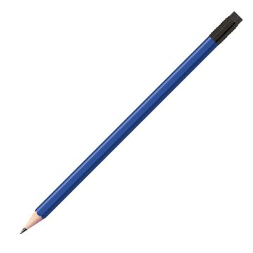 Staedtler Bleistift blau eckig mit schwarzer Zwinge und schwarzem Radiertip Staedtler Bleistift blau eckig mit schwarzer Zwinge und schwarzem Radiertip