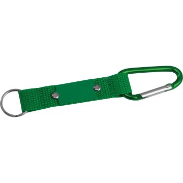 Schlüsselanhänger mit Karabiner und Plättchen aus Metall Schlüsselanhänger mit Karabiner und Plättchen aus Metall