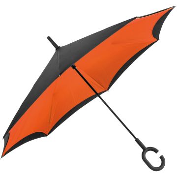 Umklappbarer Regenschirm aus 190T Pongee mit Griff zum Einhängen am Handgelenk Umklappbarer Regenschirm aus 190T Pongee mit Griff zum Einhängen am Handgelenk
