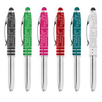 3-Funktionen Kugelschreiber Rainbow Sky mit Stylus 3-Funktionen Kugelschreiber Rainbow Sky mit Stylus
