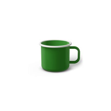 Emaille Tasse 5 cm hellgrün, weißer Rand, Innenfarbe hellgrün, (Espressotasse) Emaille Tasse 5 cm hellgrün, weißer Rand, Innenfarbe hellgrün, (Espressotasse)