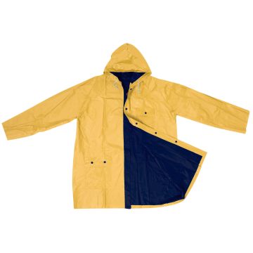Zweifarbige phthalatfreie Wende Regenjacke aus PVC Zweifarbige phthalatfreie Wende Regenjacke aus PVC