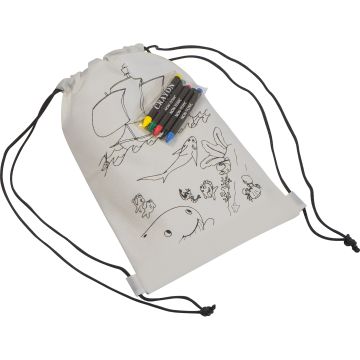 Non Woven Kordeltasche inkl. Wachsmalstiften Non Woven Kordeltasche inkl. Wachsmalstiften