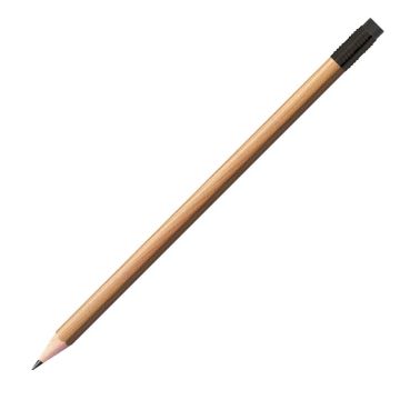 Staedtler Bleistift natur, rund mit schwarzer Zwinge und schwarzer Radiertip Staedtler Bleistift natur, rund mit schwarzer Zwinge und schwarzer Radiertip