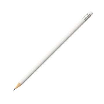 Faber-Castell Bleistift in weiss mit Radiertip Faber-Castell Bleistift in weiss mit Radiertip