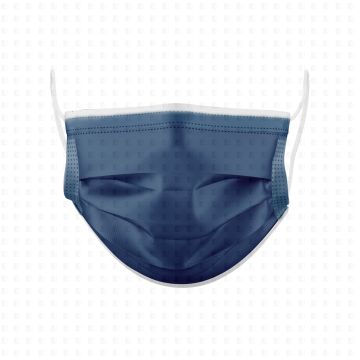 Medizinische Einwegmaske dunkelblau, EN 14683:2019 + AC:2019 Typ II, Made in Germany Medizinische Einwegmaske dunkelblau, EN 14683:2019 + AC:2019 Typ II, Made in Germany