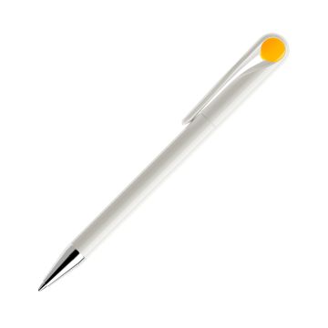 Prodir DS1 TPC Twist Kugelschreiber weiß poliert mit Metallspitze und farbigem Punkt Prodir DS1 TPC Twist Kugelschreiber weiß poliert mit Metallspitze und farbigem Punkt