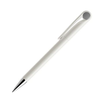 Prodir DS1 TPC Twist Kugelschreiber weiß poliert mit Metallspitze und farbigem Punkt Prodir DS1 TPC Twist Kugelschreiber weiß poliert mit Metallspitze und farbigem Punkt