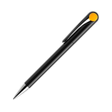 Prodir DS1 TPC Twist Kugelschreiber schwarz poliert mit Metallspitze und farbigem Punkt Prodir DS1 TPC Twist Kugelschreiber schwarz poliert mit Metallspitze und farbigem Punkt