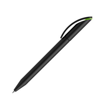 Prodir DS3 TMM Twist Kugelschreiber schwarz matt mit Metallspitze und farbigem Ring Prodir DS3 TMM Twist Kugelschreiber schwarz matt mit Metallspitze und farbigem Ring