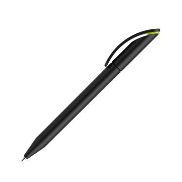 Prodir DS3 TMM Twist Kugelschreiber schwarz matt mit Metallspitze und farbigem Ring Prodir DS3 TMM Twist Kugelschreiber schwarz matt mit Metallspitze und farbigem Ring