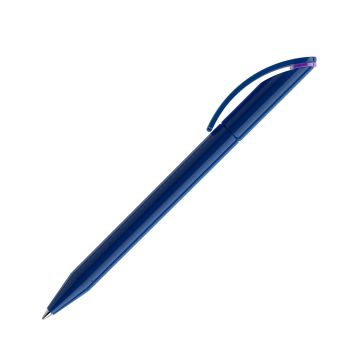 Prodir DS3 TPP Twist Kugelschreiber blau poliert mit farbigem Ring Prodir DS3 TPP Twist Kugelschreiber blau poliert mit farbigem Ring