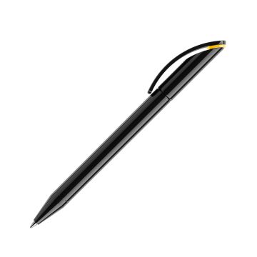 Prodir DS3 TPP Twist Kugelschreiber schwarz poliert mit farbigem Ring Prodir DS3 TPP Twist Kugelschreiber schwarz poliert mit farbigem Ring
