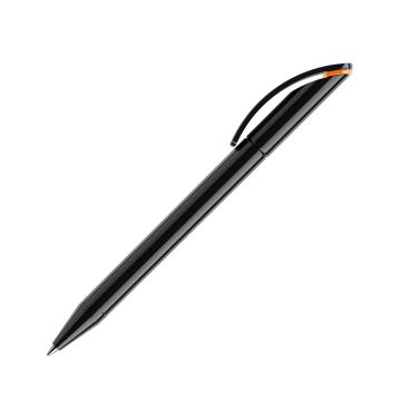 Prodir DS3 TPP Twist Kugelschreiber schwarz poliert mit farbigem Ring Prodir DS3 TPP Twist Kugelschreiber schwarz poliert mit farbigem Ring