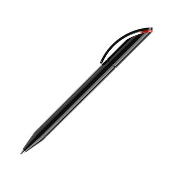 Prodir DS3 TPP Twist Kugelschreiber schwarz poliert mit farbigem Ring Prodir DS3 TPP Twist Kugelschreiber schwarz poliert mit farbigem Ring